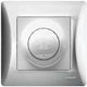 Lineme Recessed Simple Front Dimmer Switch Rotary 500W Silver 50-00110-5