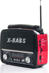 Waxiba XB-471URT Portable Radio Rechargeable with USB Red