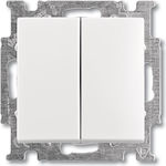 Abb Basic55 Recessed Electrical Lighting Wall Switch no Frame Basic Aller Retour White