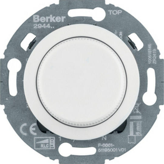 Hager Dimmerschalter LED Rotierend 420W in Weiß Farbe