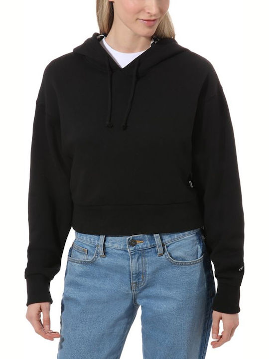 Vans Straightened Out Women's Cropped Hooded Sweatshirt Black