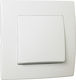 Makel Lillium Recessed Electrical Lighting Wall Switch with Frame Basic White