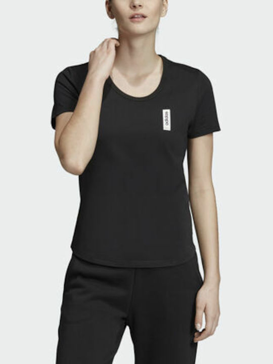 Adidas Brilliant Basics Damen Sport T-Shirt Schnell trocknend Schwarz