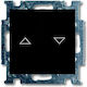 Abb Basic55 Recessed Wall Switch Commands Double Without Frame Black