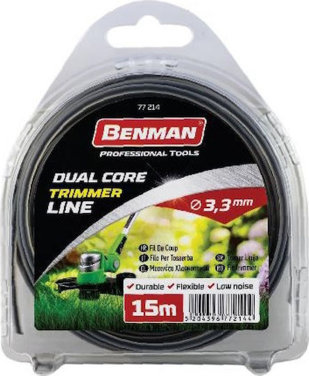 Benman 77214 Mähfaden Länge 15m und Dicke 3.3mm