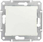 Schneider Electric Sedna Recessed Electrical Lighting Wall Switch no Frame Basic Medium Aller Retour Cream SDN0500123