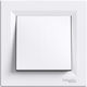 Schneider Electric Asfora Recessed Electrical Lighting Wall Switch with Frame Basic Aller Retour White