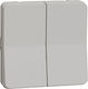 Schneider Electric Mureva Styl Waterproof Recessed Double Wall Switch Without Frame Aller Retour White