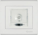 Makel Recessed Wall Switch Lighting One-Way with Frame White