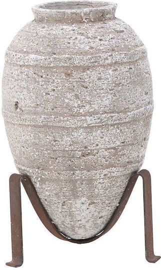 Inart Керамична Ваза Сив 26x44см
