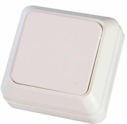Eurolamp External Electrical Lighting Wall Switch with Frame Basic White 147-12240