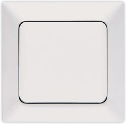 Eurolamp Recessed Electrical Lighting Wall Switch with Frame Basic Medium Aller Retour White 152-12005