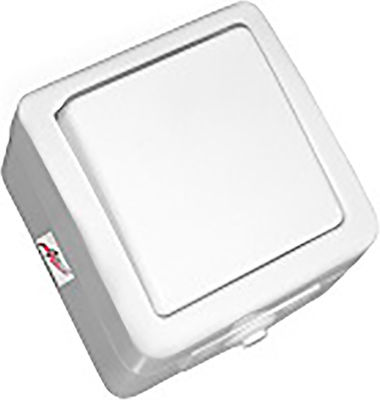 Adeleq External Electrical Lighting Wall Switch no Frame Basic Aller Retour Waterproof White