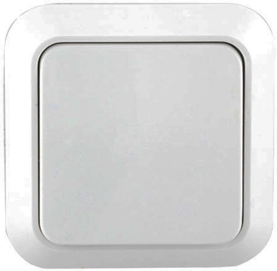 Aliberti Siros 575 Recessed Electrical Wall Switch One-Way with White Frame