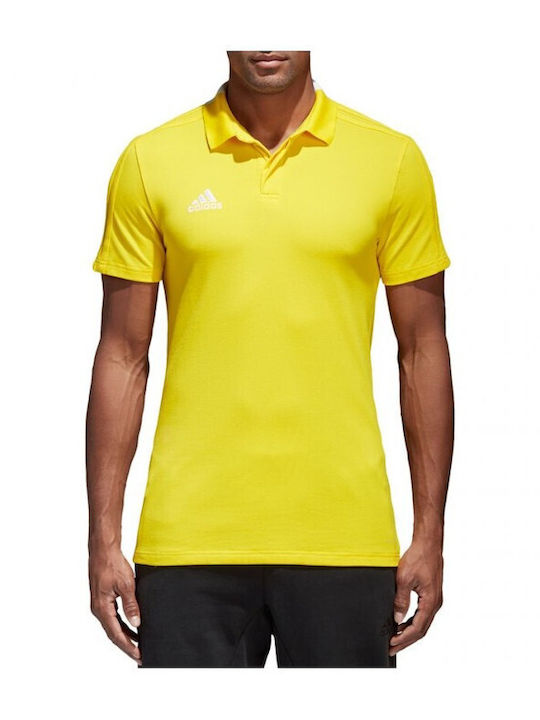 Adidas Condivo 18 Men's Athletic Short Sleeve Blouse Polo Yellow