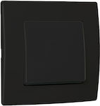 Makel Recessed Wall Switch Lighting One-Way with Frame Aller Retour Black