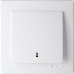 Geyer Nilson Recessed Wall Switch Lighting One-Way with Frame Aller Retour White