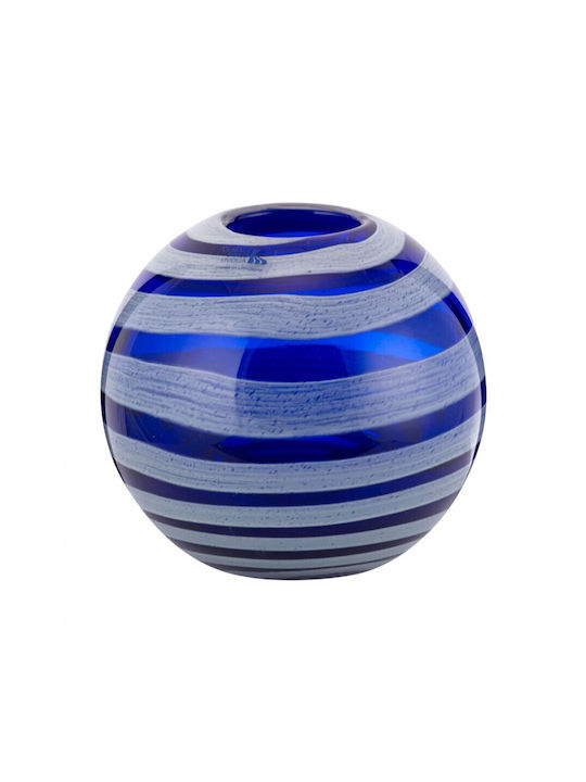 WM Collection Decorative Vase Blue 17x17x17cm