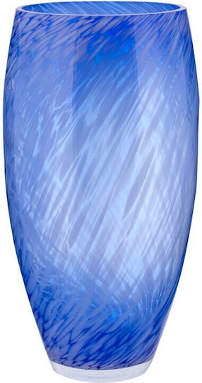 WM Collection Decorative Vase Blue 21x21x48cm