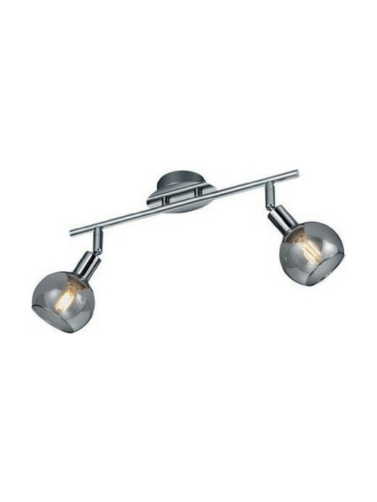 Trio Lighting Brest Double Spot with Socket E14 in Black Color