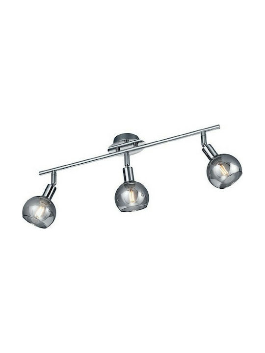 Trio Lighting Brest Triple Spot with Socket E14 in Silver Color