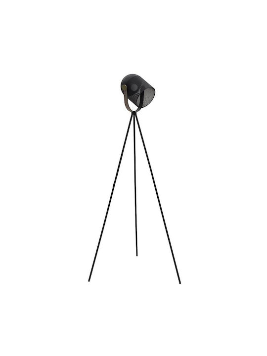 Inart Vintage Floor Lamp H136xW52cm. with Socket for Bulb E27 Black