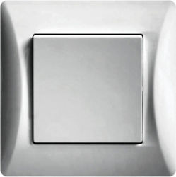 Lineme Recessed Electrical Lighting Wall Switch no Frame Basic Aller Retour Silver