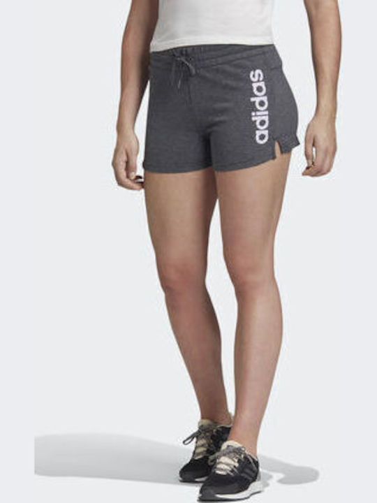 adidas Essentials Linear Logo Women's Terry Activewear Shorts Gray