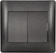 Elmark Recessed Wall Switch Double with Frame A...