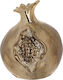 Inart Tabletop Lucky Charm Pomegranate Gold Ceramic 7x7cm 1pcs