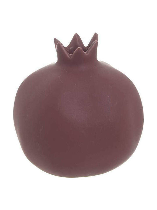 Inart Tabletop Lucky Charm Pomegranate Purple Ceramic 10x10cm 1pcs