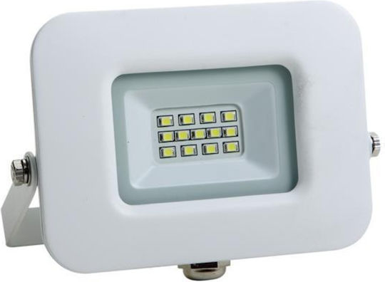 Eurolamp Στεγανός Προβολέας LED 10W Θερμό Λευκό 3000K IP65