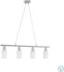 Trio Lighting Mars Pendant Chandelier for 4 Bulbs E14, E.14 White