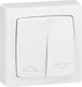 Legrand Oteo External Electrical Rolling Shutters Wall Switch with Frame Basic White