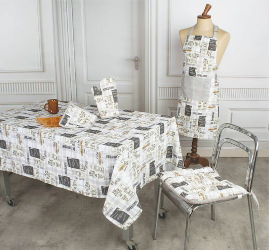 Flamingo Checkered Cotton 7543 Gray 140x140cm