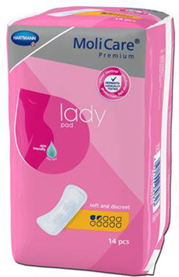 Hartmann Molicare Premium Lady Pad Women's Incontinence Pad Light Flow 1.5 Drops 14pcs