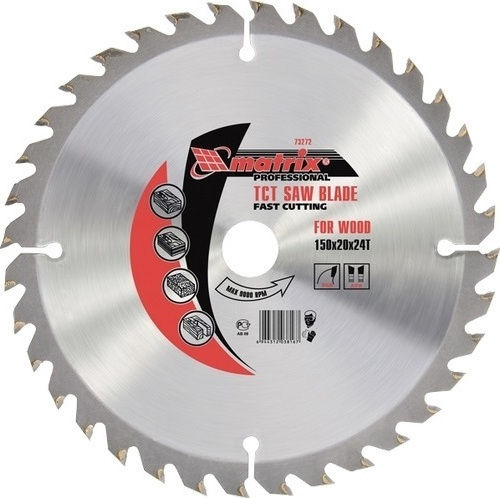 MTX Cutting Disc Wood Hole Diameter 150mm with 24 Teeth 1pcs