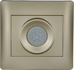 Elmark Rhyme Recessed Wall Switch Motion Sensor with Frame Gold