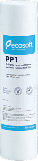 Ecosoft Ανταλλακτικό Φίλτρο Νερού Άνω και Κάτω Πάγκου από Πολυπροπυλένιο 10" PP1 1 μm