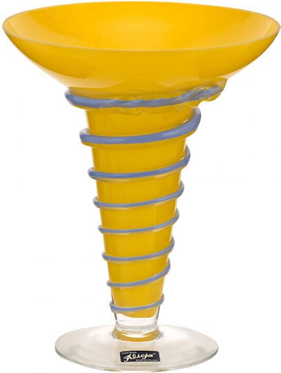 WM Collection Decorative Vase Yellow 20x20x24cm