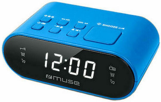 Muse Tabletop Digital Clock with Alarm & Radio M-10BL Muse Tabletop Digital Clock with Alarm & Radio M-10BL