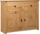 Panama Wooden Buffet with Drawers Natural L93xW40xH80cm