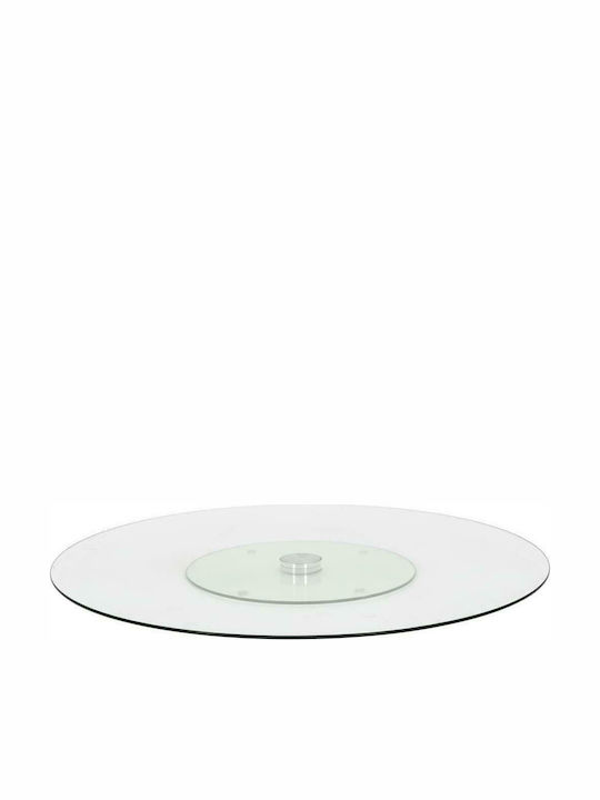 vidaXL Servierplatte Glas Transparent mit Durchmesser 60cm 1Stück