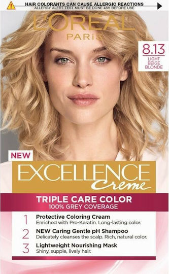 L'Oreal Paris Excellence Creme Боя за коса 8.13 Естествена матирана блондинка 48мл
