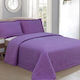 Silk Fashion Stonewashed Подредба Покривало Кингсайз Памук Лилаво 220x240см 3бр