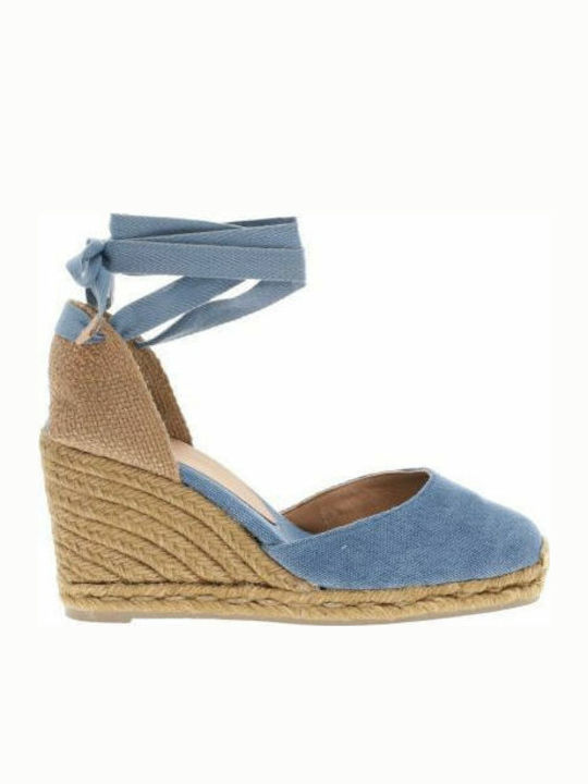 Castaner Carina Women's Fabric Platform Espadrilles Blue