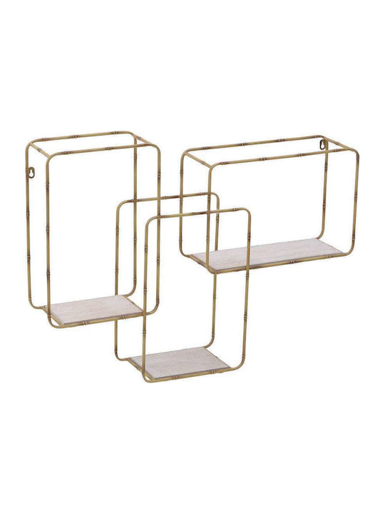 Shelf Wall Natural 80x16x48cm Gold