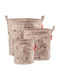 Done by Deer Children's Laundry Basket made of Fabric Contour Pink 3pcs