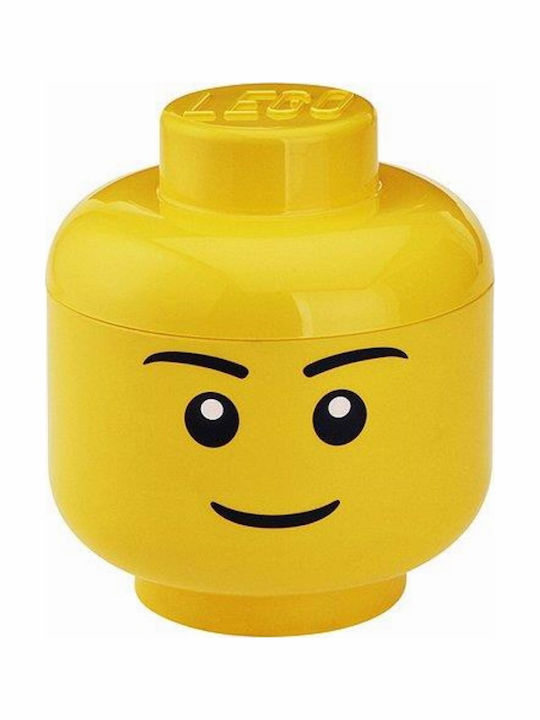 LEGO Children's Storage Box made of Plastic Head Yellow 24x24x27cm 1pcs
