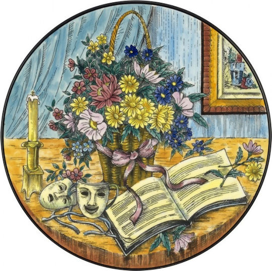 WM Collection NVienna/B Διακοσμητική Πιατέλα Κεραμική Πολύχρωμη 32x32εκ.